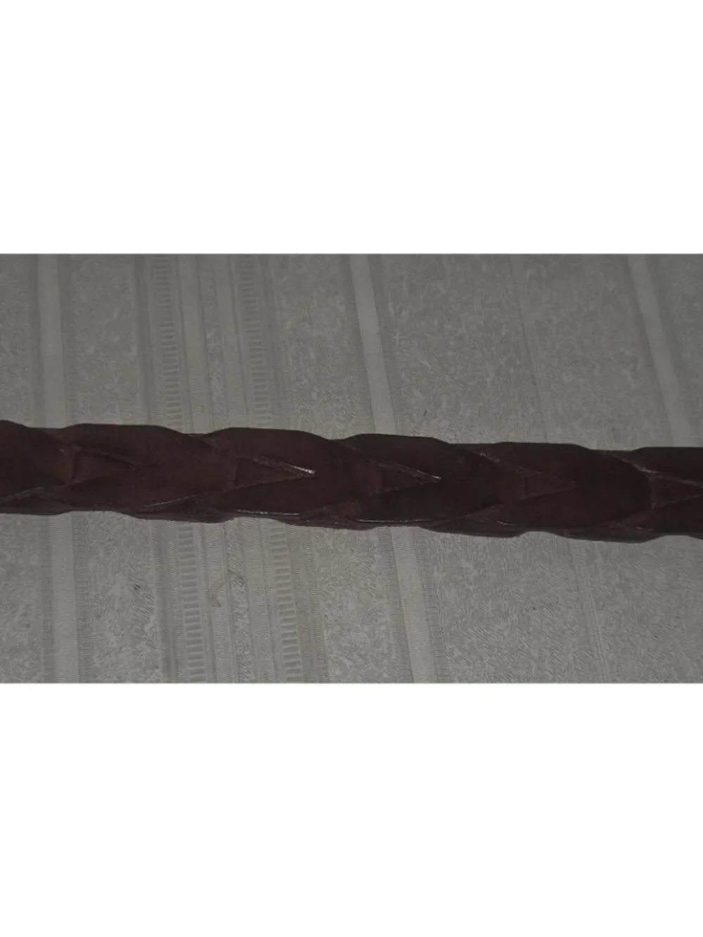 Vtg POLO Ralph Lauren Braided Brown Leather Belt England Brass Buckle Mens 36